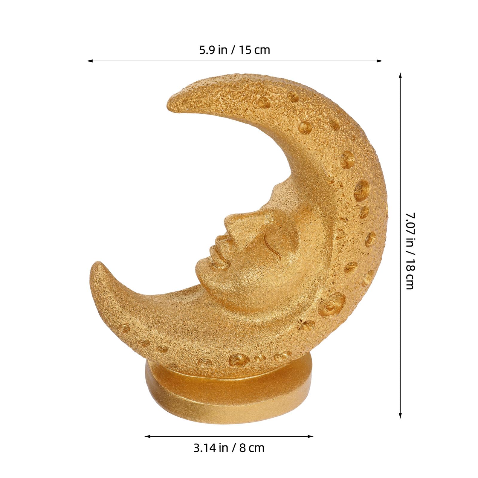 Statua della Fase Lunare in Resina Oro Decorazione Eid Mubarak Ramadan