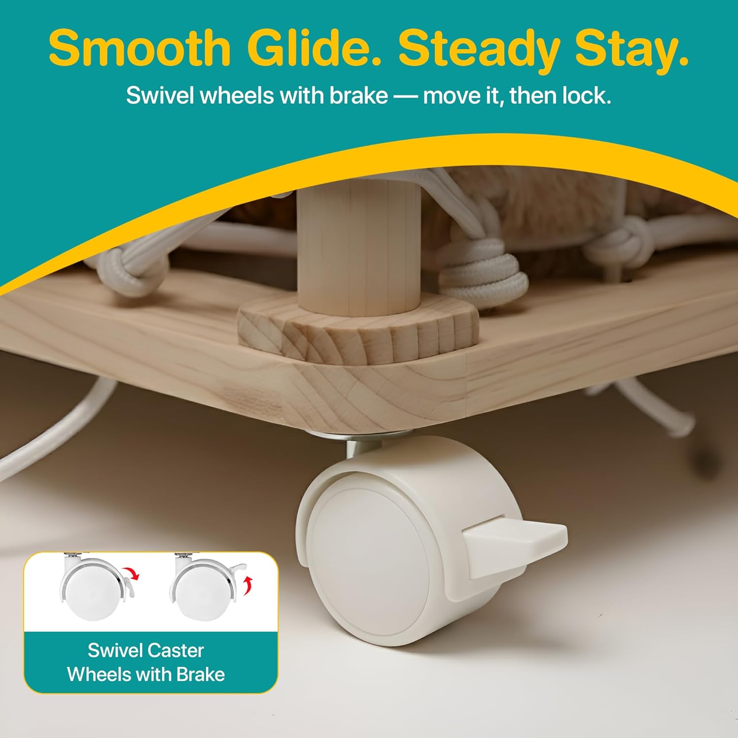 Stuffed Animal Storage & Organizer, Extra Large 64” Solid Pine Wood Plush Zoo Tower with Locking Wheels, Space-Saving Vertical Toy Holder for Kids Bedroom, Nursery, Playroom - Image 9