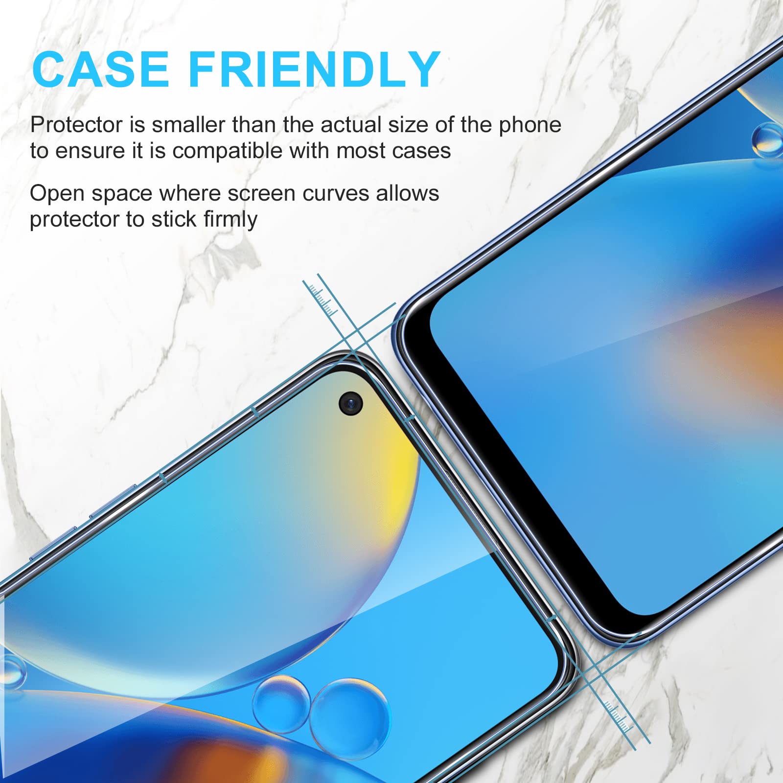 4 Pellicole Vetro Temperato Per OPPO A74 4G – Kit Completo Con Panno E Guida