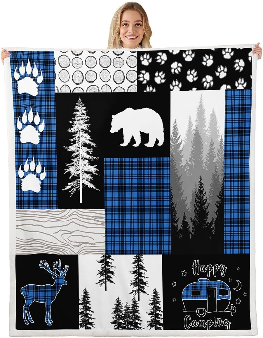 Erosebridal Highland Cow Print Blanket,Teal Western Farmhouse Throw Blanket for Living Room,Longhorn Cattle Farm Animal Fleece Blanket Daisy Flower Bed Blanket Cowboys Gifts for Boys Girls 90"x90"