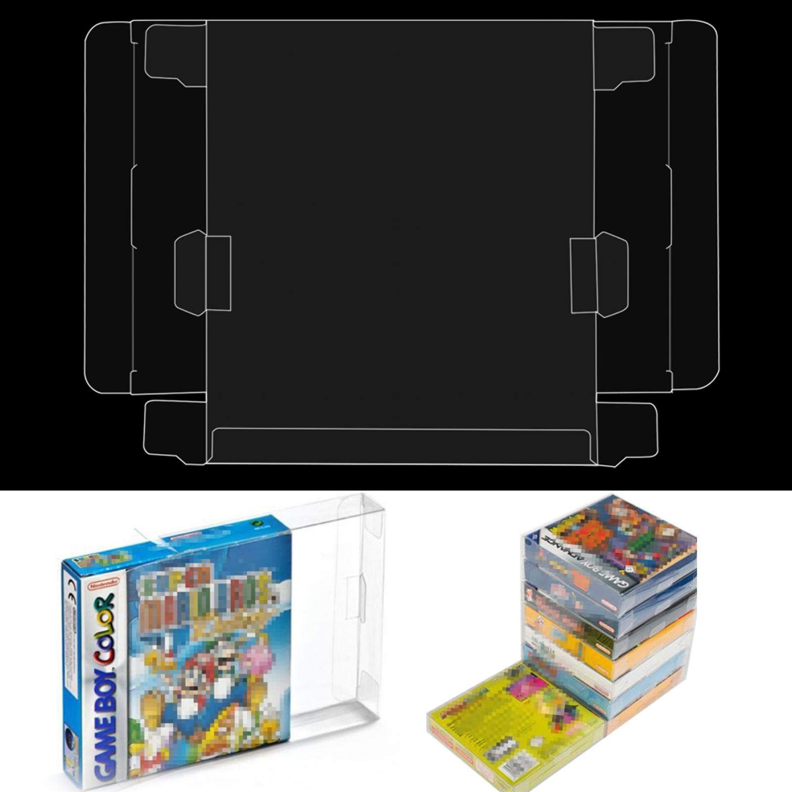 Goshyda 10 szt. przezroczysta wodoodporna kaseta osłona osłona etui do Game Boy GBA Boxed Game