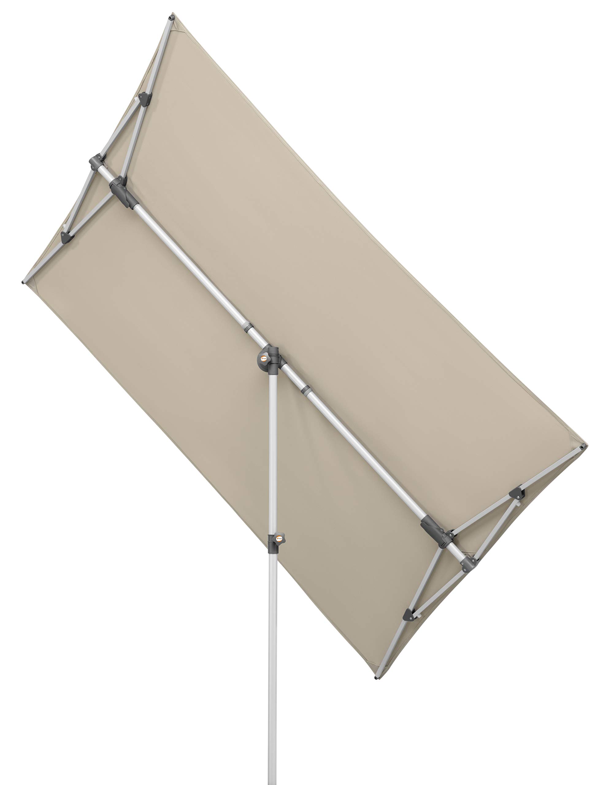 Schneider Sonnenschirm Novara, natur, 190 x 140 cm rechteckig, 758-02, Gestell Alu/Stahl, Bespannung Polyester, 5 kg