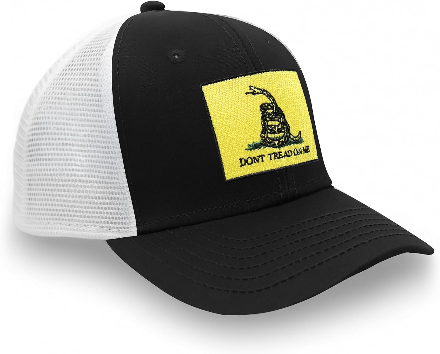 International Tie Gadsden Flag Hat for Men and Women, Adjustable Snapback Trucker Baseball Cap, Dont Tread On Me Hat