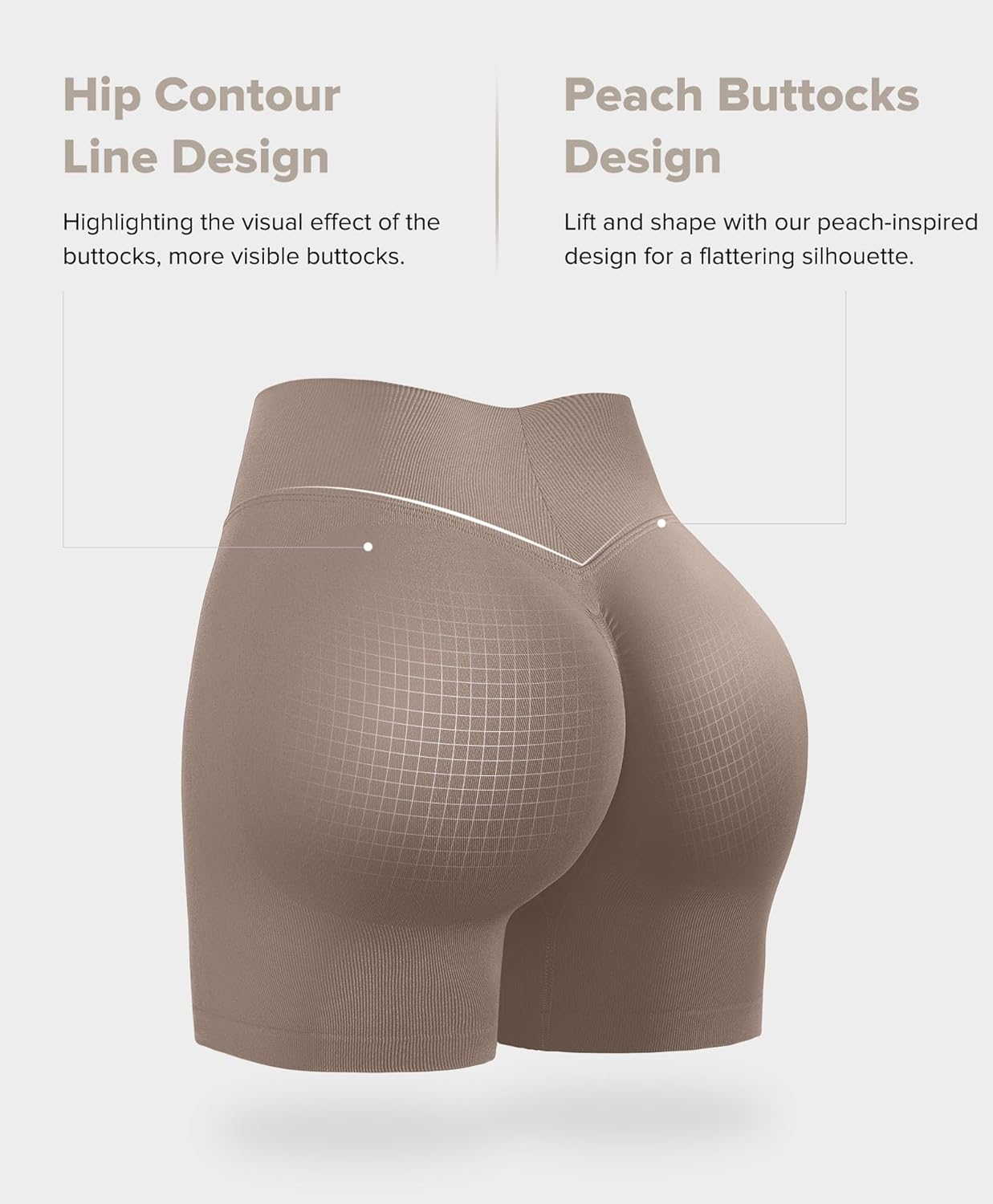 BRXL Seamless Impact Compression Scrunch Butt Lifting Shorts for Women V Back 5" Inseam High Waist Workout Gym Yoga - Image 5