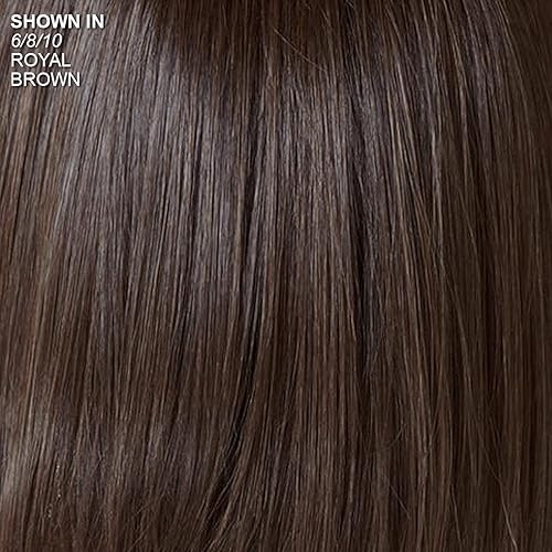 Miniatura 2 de Paula Young Heather VersaFiber - Peluca de longitud media con corona de monofilamento y silueta de tendencia/tonos multitonales de rubio, plateado,