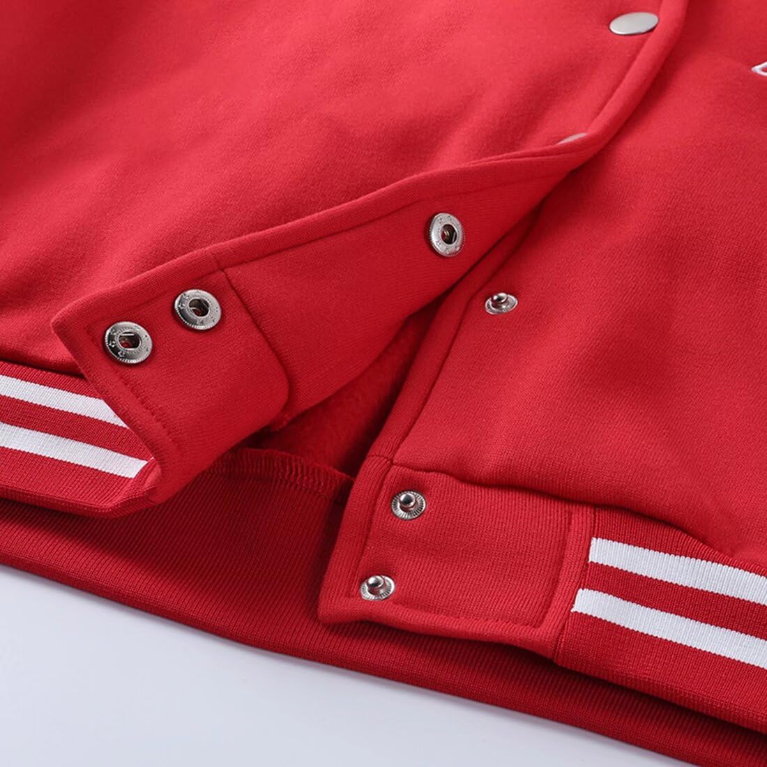 ACEFAST INC Womens Crop Varsity Jacket Letterman Baseball Jacket Bomber Vintage Y2k Streetwear Short Coat - Image 6