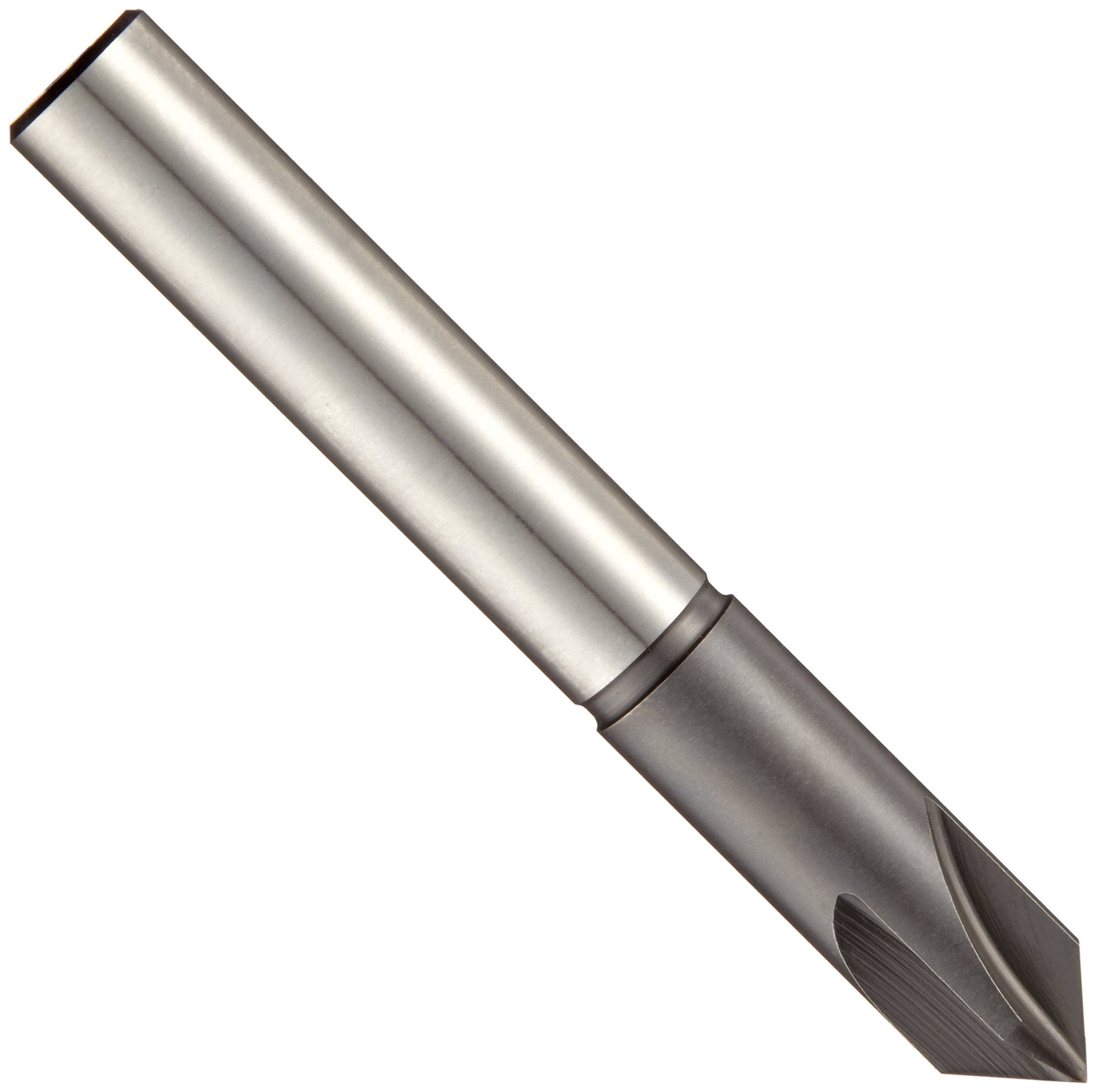 Union Butterfield4602 Series High-Speed Steel Single-End Countersink, Uncoated (Bright) Finish, 4 Flutes, 60 Degrees, 1/2" Shank Dia., 1/2" Body Dia.