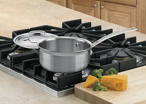 Miniatura 5 de Cuisinart Utensilios de cocina de acero inoxidable de 4 cuartos de galón, cacerola de 1.5 cuartos de galón y juego de cubierta