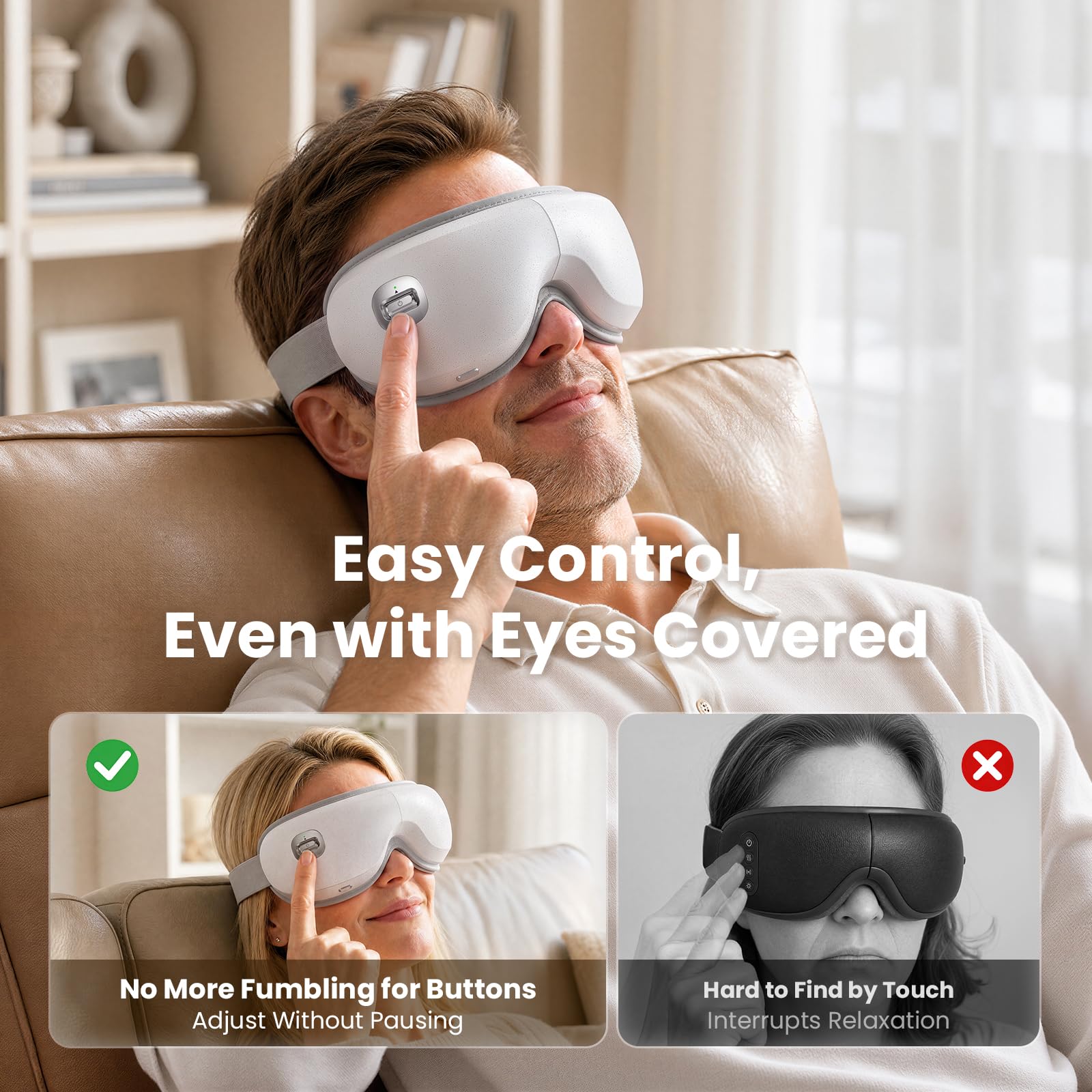RENPHO Eyeris Smart Eye Massager with App Control, Eye Mask with Heat thumbnail 11