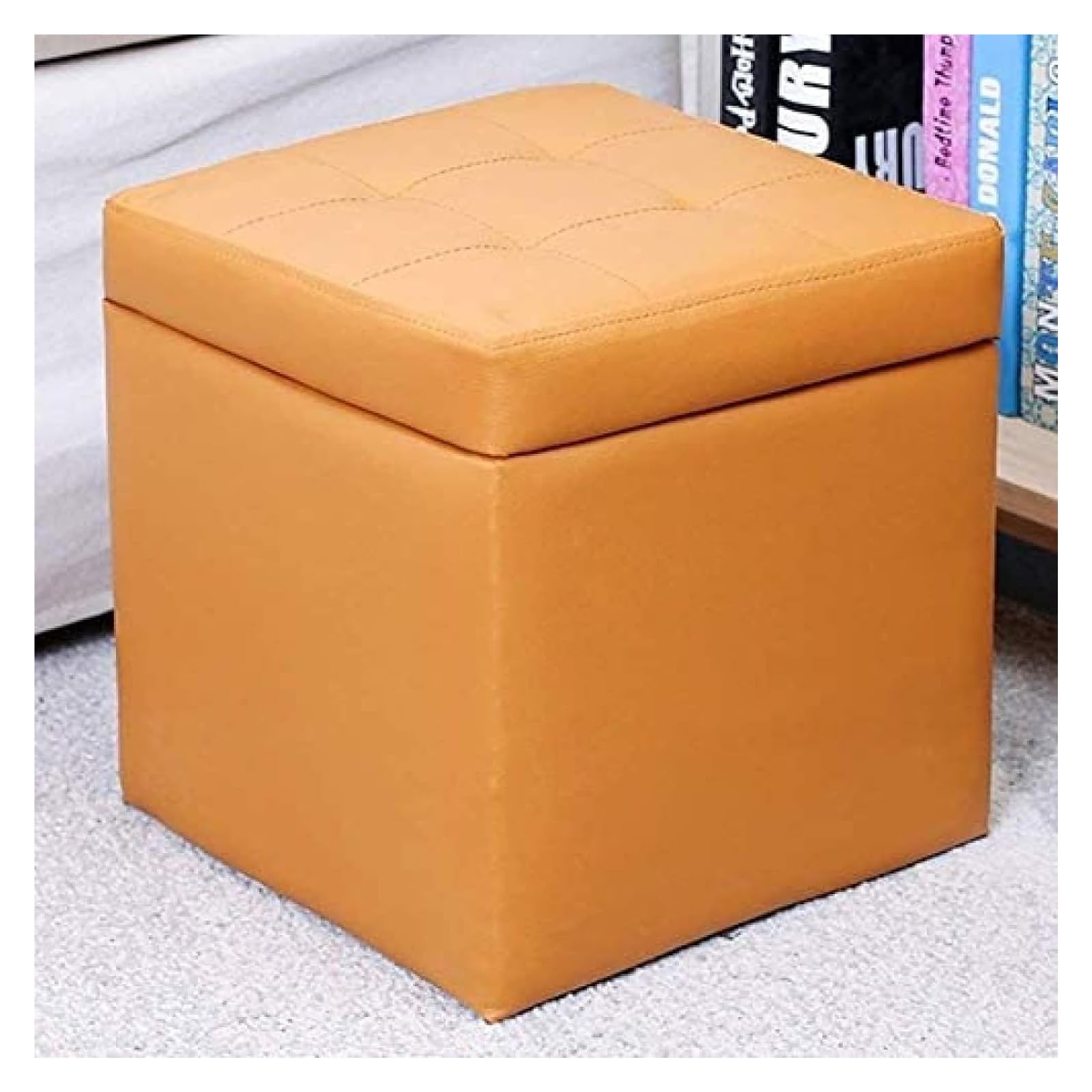 Pouf de rangement pour l'entrée avec boîte de rangement à chaussures