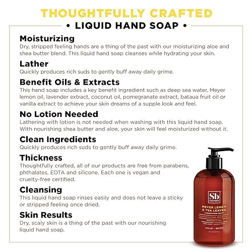 Miniatura 6 de Soapbox Paquete combinado de repuesto de jabón líquido para manos, leche de coco y sándalo + limón Meyer y hojas de té, repuestos de medio galón de