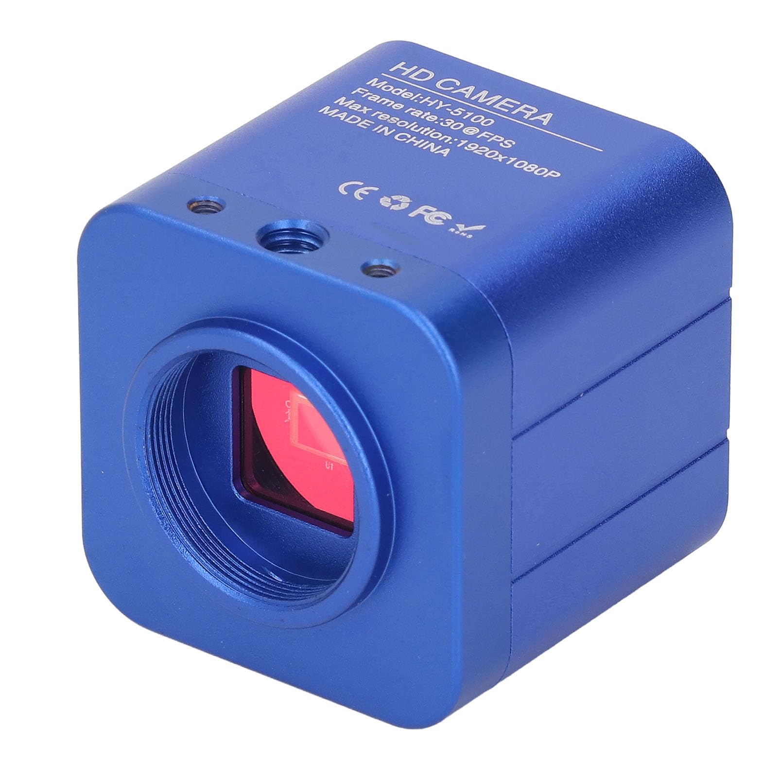 LiebeWH 24MP Mikroskopkamera 1080P USB Industriekamera mit 0,5X Adapter für 23,2mm 30mm 30,5mm Okular, Messsoftware (EU-Stecker)