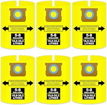 5-8 Gallon Vacuum Bags For Shop Vac Type H 90671, Type E 90661, Double - View #3