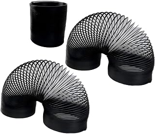 2Pcs Extra Long Slinky Squirrel, Metal Squirrel Baffle Proof Spring Device,Slinky for Bird Feeder Pole,Protects Hanging Spring Type Coil Poles,Raccoon Proof (Black)