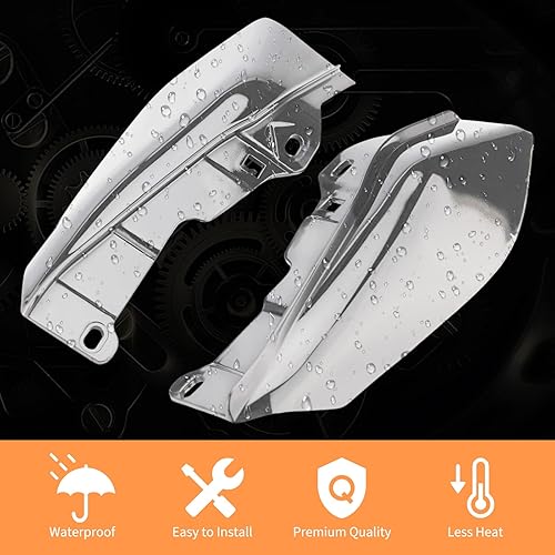 Miniatura 2 de VG MOTO Deflectores de aire de marco medio, cubiertas cromadas compatibles con Harley Touring Street Glide Road King Electra Glide CVO 2009-2016