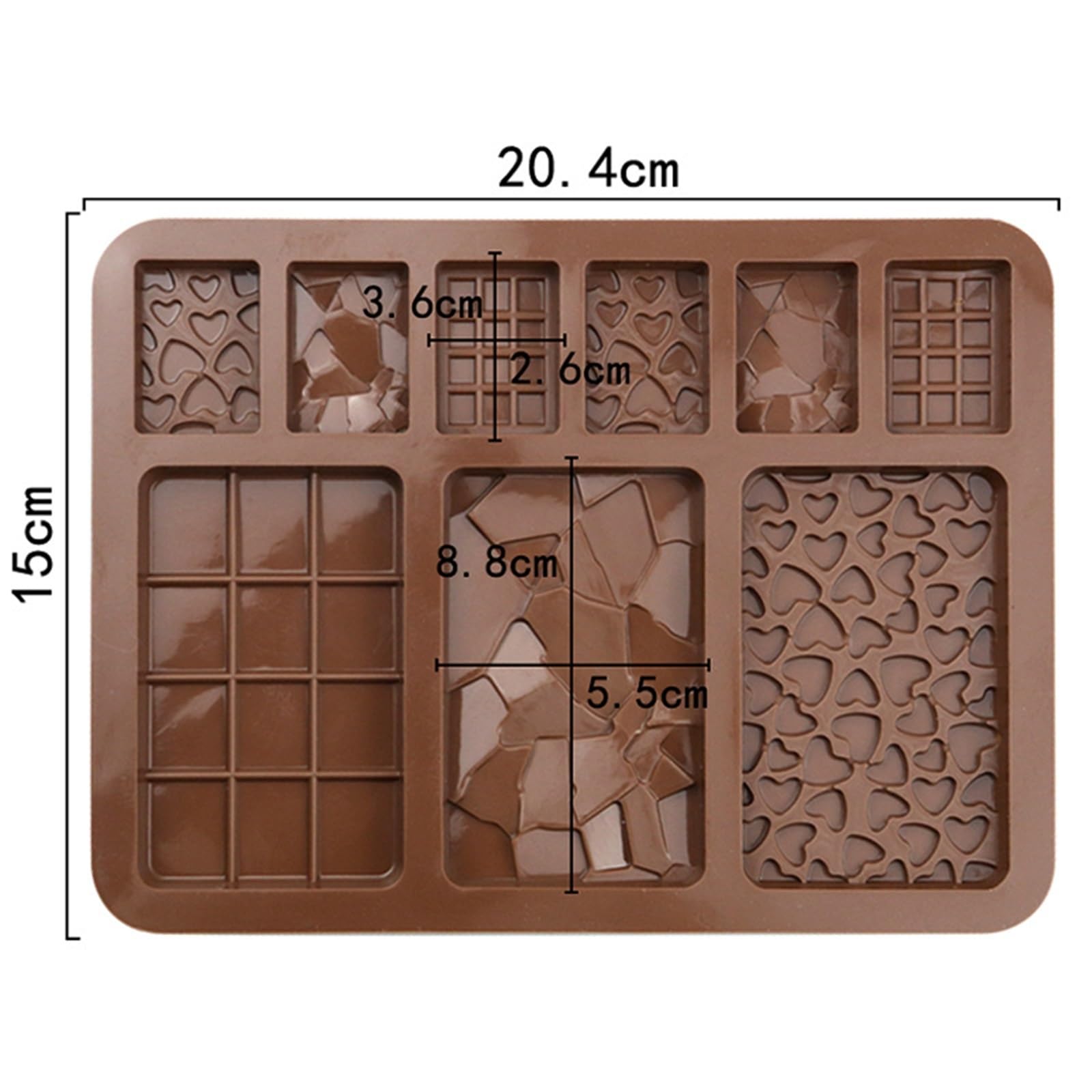 2 pezzi 9 cavità stampo in silicone for cioccolato fondente caramelle torta cubo accessori da cucina cottura facile staccare Per La Produzione Del Cioccolato