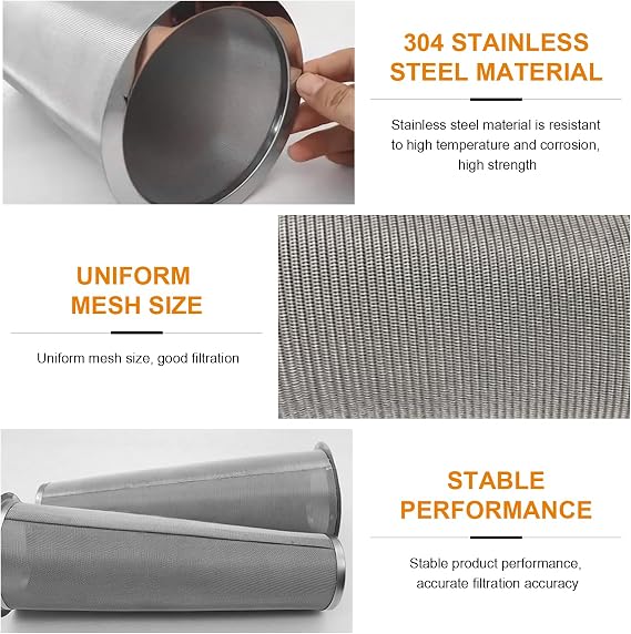 Cold Brew Coffee Filter for Wide Mouth Mason Jar,304 Stainless Steel Strainer for Iced Coffee Maker, Sun Tea and Cold Brew Coffee Maker (32oz Cylinder)