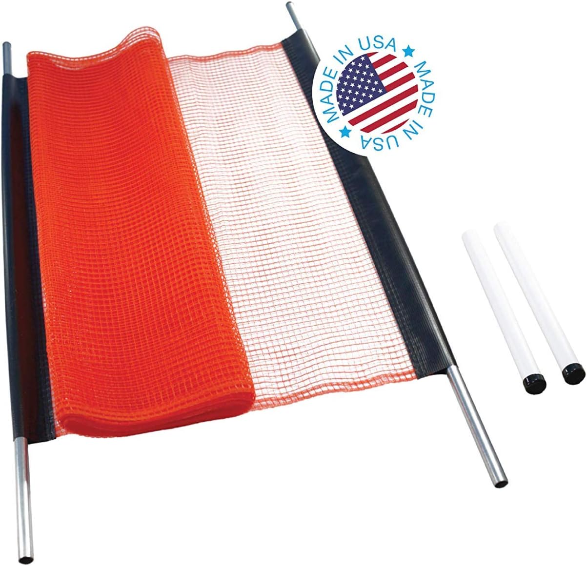 Kidkusion Non-Retractable Driveway Safety Net, Orange, 18' | Outdoor Barrier; Playtime Safety; Yard Safety