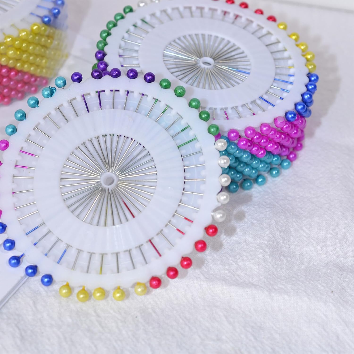 2880pcs Straight Pins Sewing Set, 6 Rolls of 480pcs Each, Multi-Color Pins for Fabric, Hijab Pins & Backpack Sewing for Christmas & Other Crafts Making