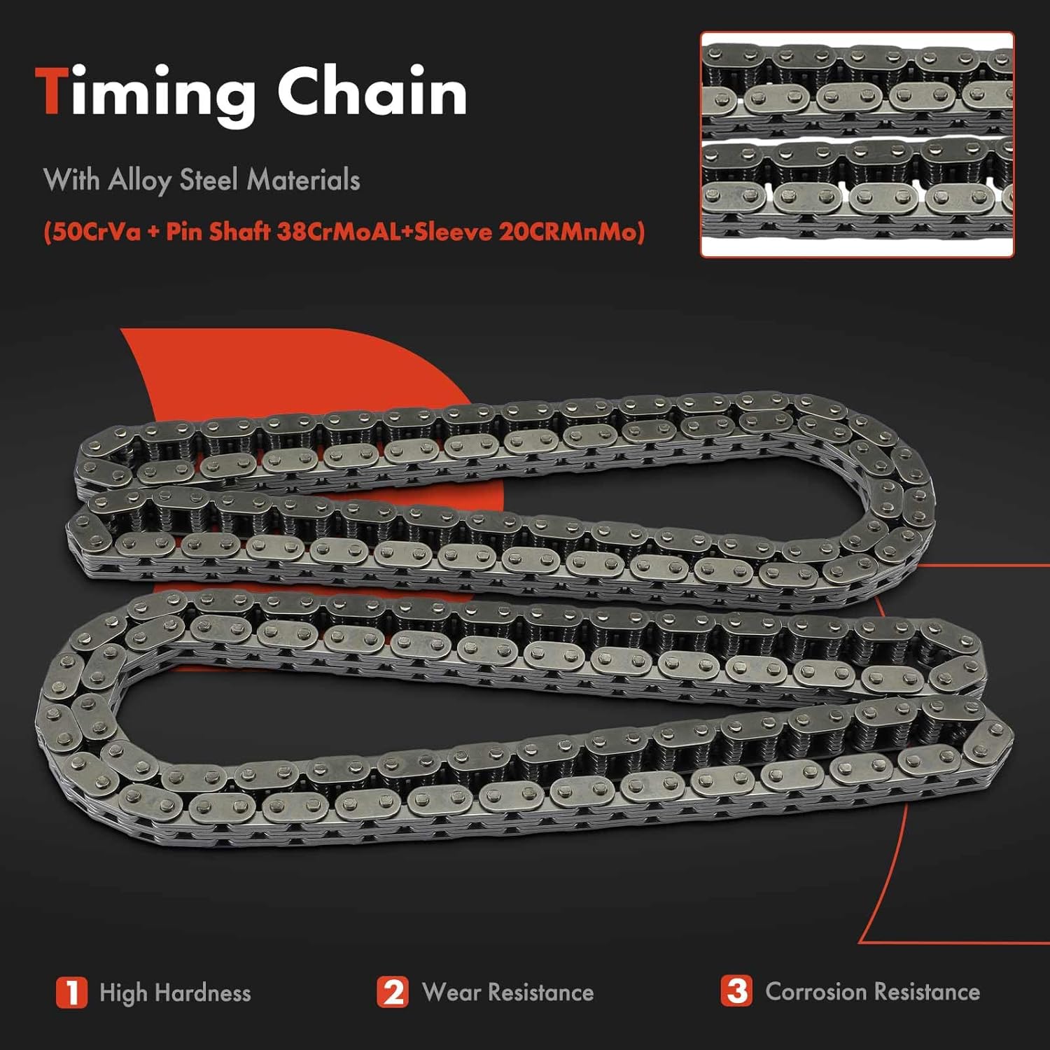 A-Premium Engine Timing Chain Kit W/Water Pump & Sprocket & Tensioner & Guide Compatible with Ford & Mercury Cars - F-150, F-150 Heritage, Explorer, Expedition, E-150 Club Wagon, Mountaineer - 4.6L