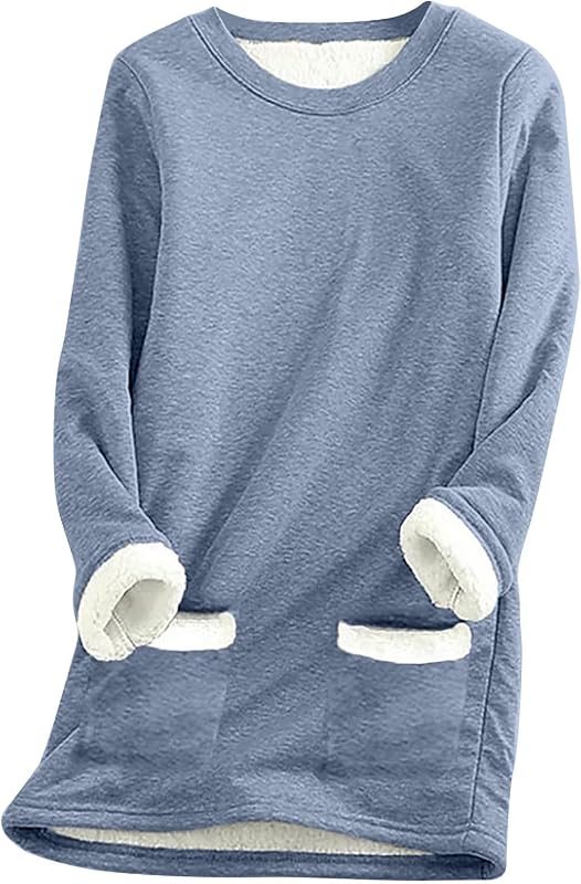buzo de forro polar sin capucha Ceboyel para mujer Sudaderas con túnica forrada de sherpa Ropa cálida de invierno 2023