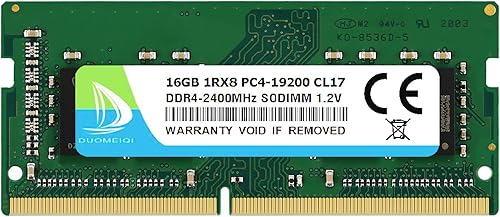 DUOMEIQI 16GB 1rx8 DDR4 2400 MHz SODIMM RAM PC4-19200 (PC4-2400T) CL17 1.2V 260-Pin Non-ECC Laptop RAM Memory Module