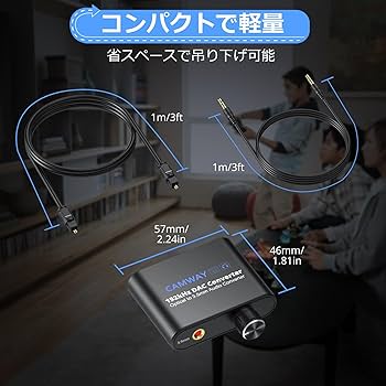 Amazon.co.jp: CAMWAY 192kHz 光デジタル アナログ 音声変換器 DAC変換 Amazon.co.jp: CAMWAY 192kHz 光デジタル アナログ 音声変換器 DAC変換