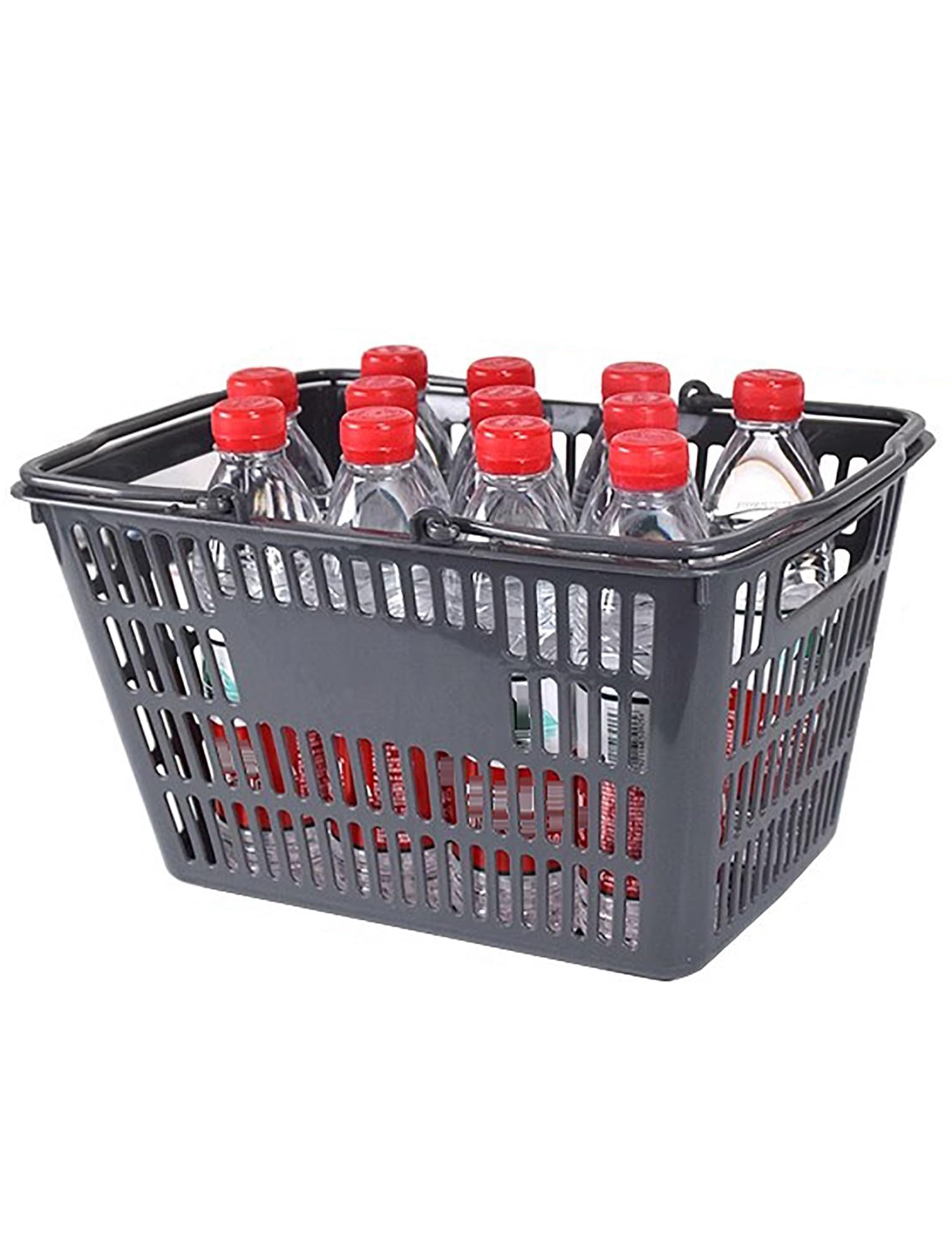 Cestas de compras a granel con asas, carrito portátil de plástico para tiendas minoristas y supermercados