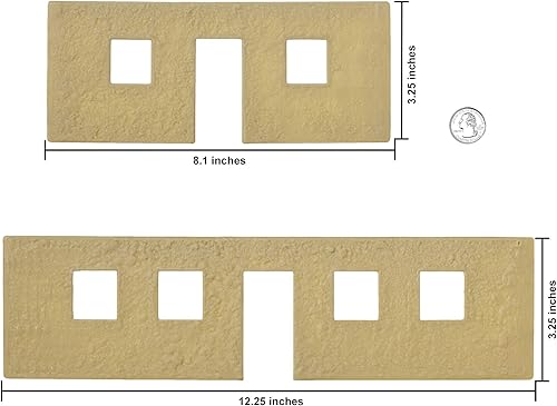 Miniatura 2 de BMC WW2 Bunker Walls - Tan Plastic Army Men Playset Accesorio Edificio