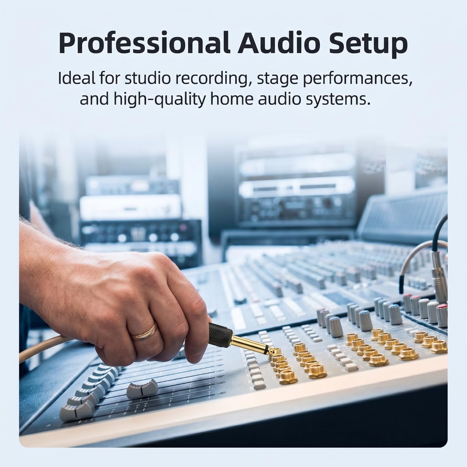 6 Stück 6,35mm Klinke Adapter, Stereo Adapter 6,35mm für Verstärker, Lautsprecher, Instrumente, Kopfhörer, Heimkino, MP3 Player, Audio Stecker auf RCA Buchse für professionelle Audioverbindung