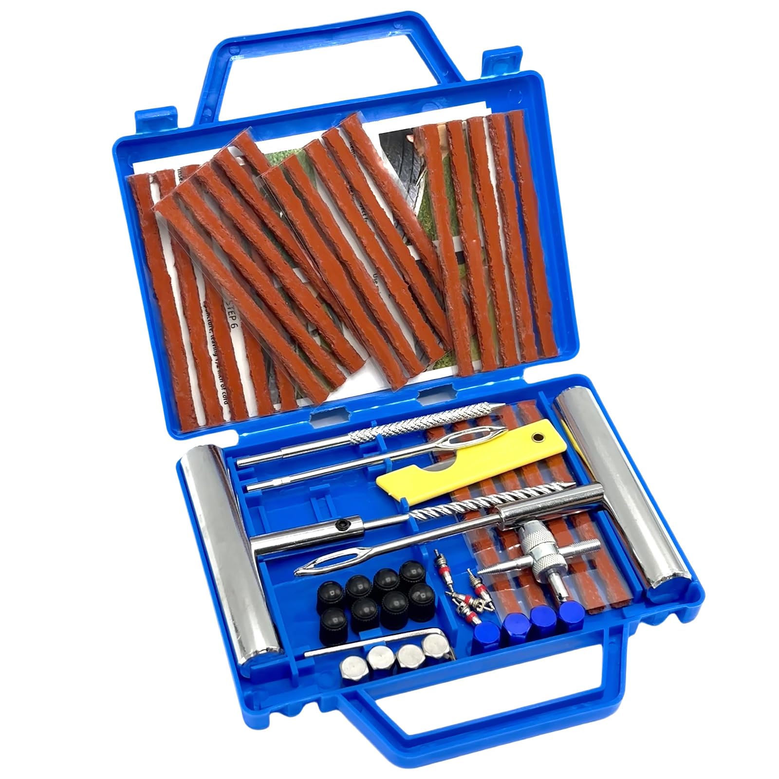 QUNNIE Reifenreparaturset, schwere Reifenreparaturwerkzeuge und Reifenreparaturset für Auto, Motorrad, LKW, ATV, Traktor, Wohnmobil, SUV, Jeep