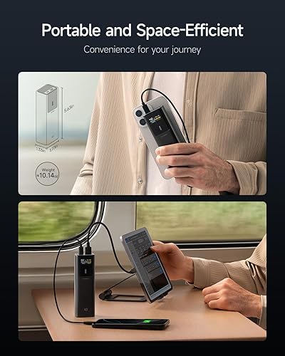 Miniatura 5 de CUKTECH 10 10000mAh 100W Power Bank+100W USB C Cargador de pared Combo, Bloque de cargador portátil para MacBook ProAir, iPad Pro, iPhone 1615Pro,