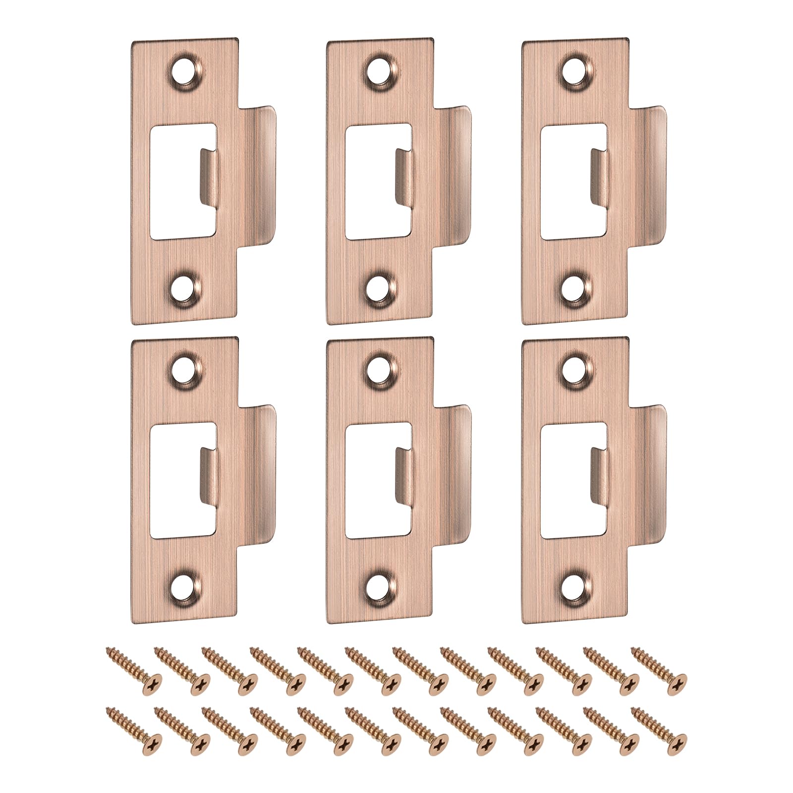 Gâche en T acier inoxydable pour cadre de porte uxcell 70x40mm rouge bronze lot de 6