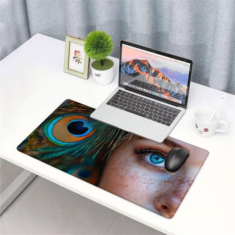 Podkładka pod mysz XXL kolor pod biurko do gier akcesoria do klawiatury podkładka pod mysz paw rozszerzony duży dywan do gier 1000 x 500 x 3 mm ochrona na biurko gumowa podstawa, przeszyte krawędzie