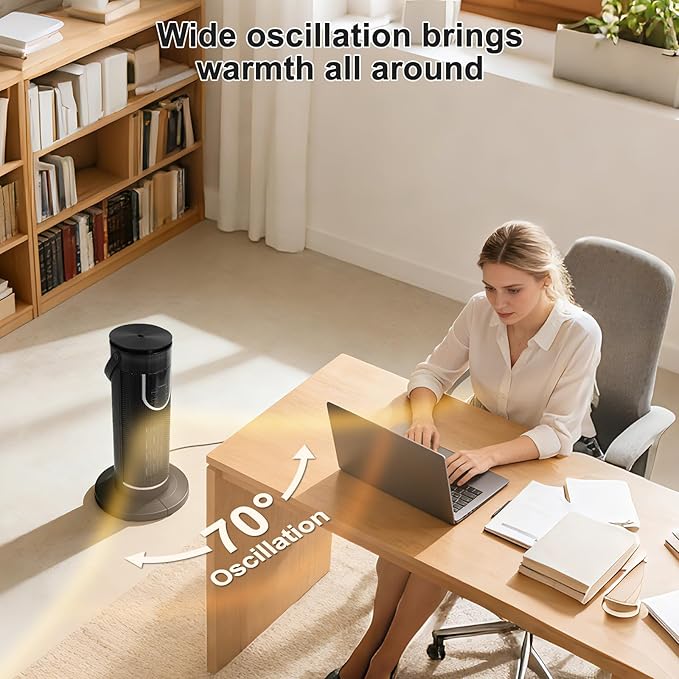 Calefactor Eléctrico Portátil Cerámico PTC 1500W con Humidificador miniatura 4