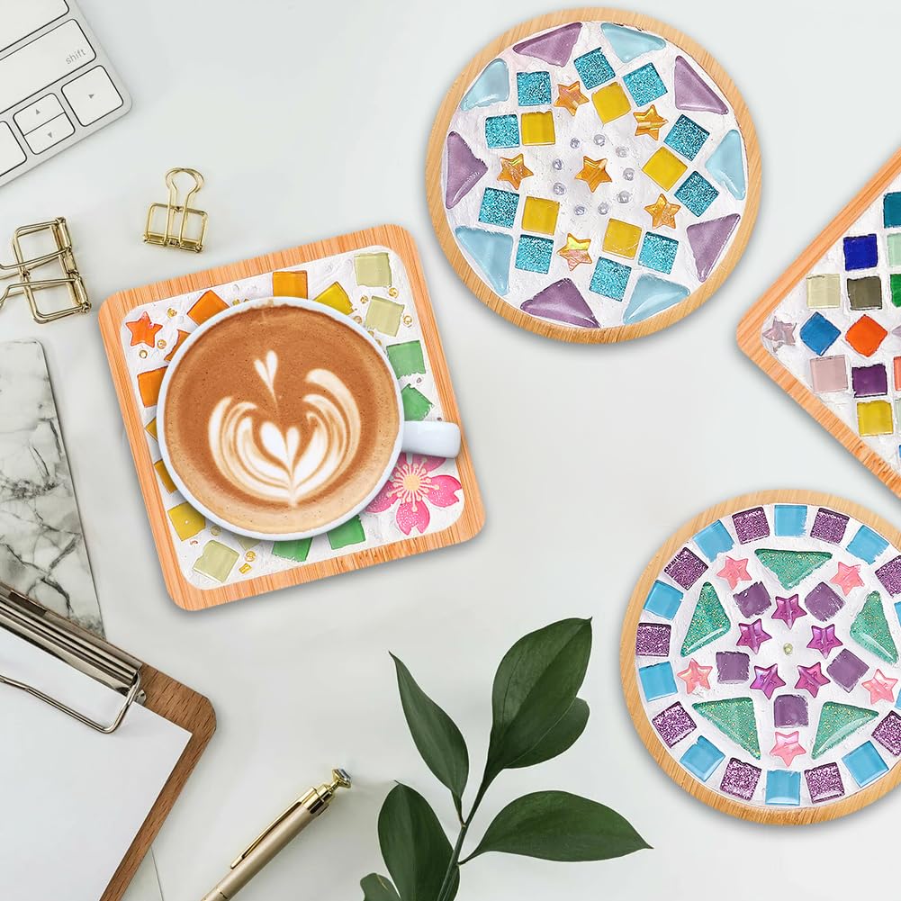 Amazon.com: Adboros 8 Sets DIY Glass Mosaic Tiles for Crafts Mixed