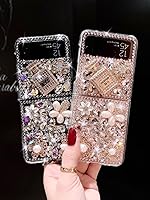 Vista 5 de Funda para Motorala Razr 2023 con diseño brillante de diamantes con purpurina y estilo femenino, funda para teléfono Moto Razr 2023 con diamantes