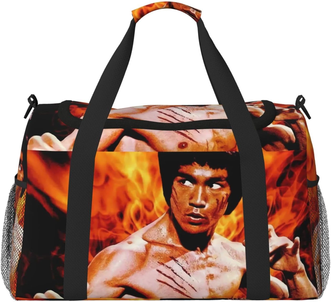 李小龍 ブルース・リー カンフー 武術 ボストンバッグ 旅行バッグ ジムバック スポーツバッグ 3way シューズ収納