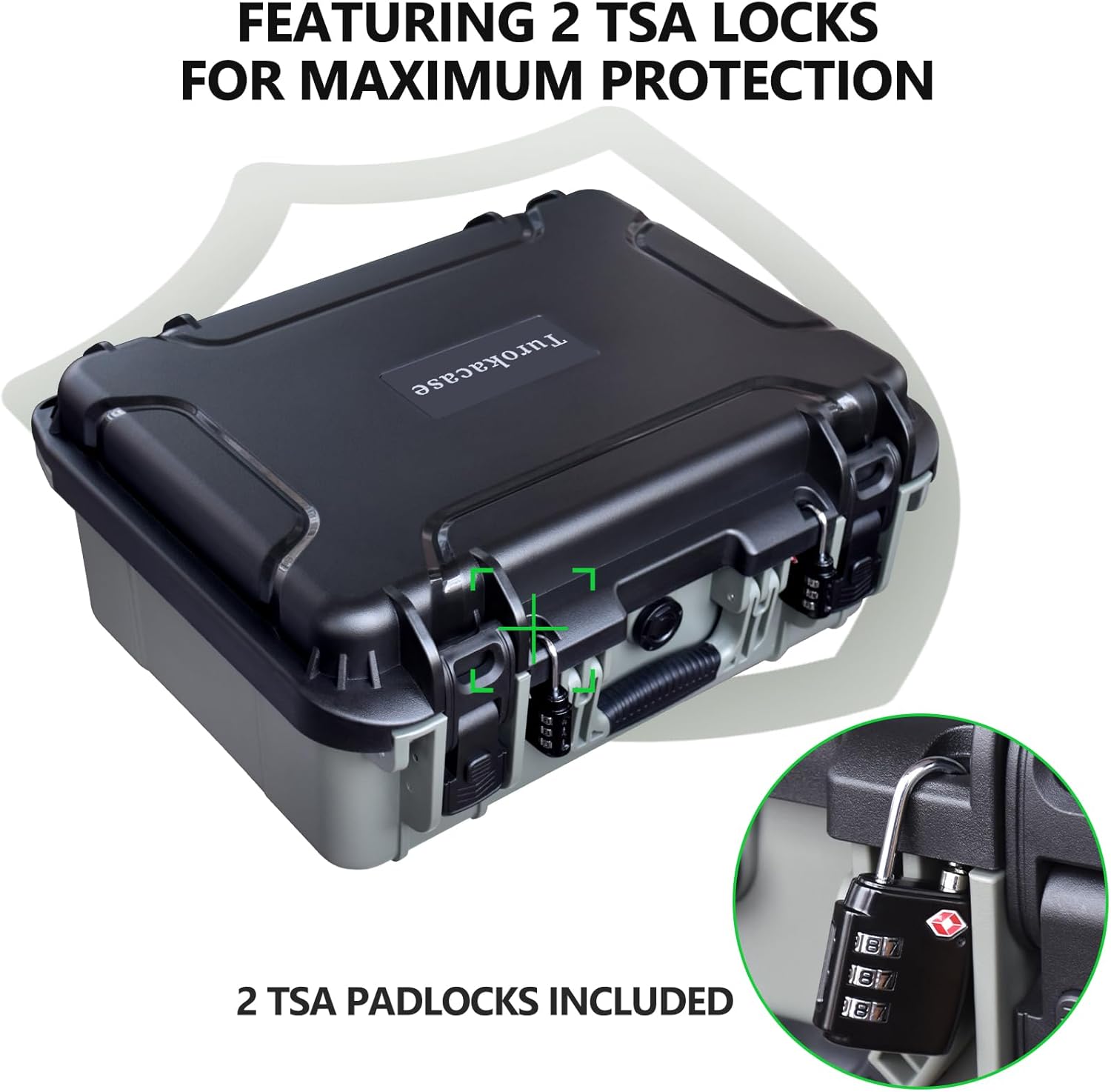 TSA Approved Pistol Gun Case for Multiple Handguns – Hard Shell Waterproof & Dustproof Travel Case with Pre-Cut Foam and 2 TSA Locks for Range & Safe Storage - Image 4