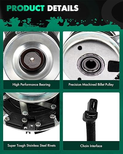 Vista 558 de SCITOO Embrague eléctrico de toma de fuerza AM119683 Compatible para Warner: 5217-35, 5217-6, 5217-7, 5217-9; para John Deere: 5217-7, AM119683