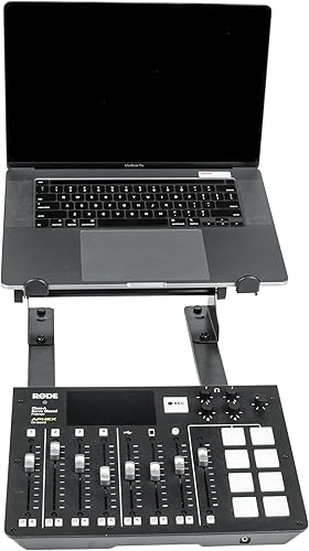 Miniatura 12 de Gator Frameworks Portátil de escritorio portátil/DJ Controller Stand con altura fija, (GFWLAPTOP1000)