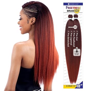 2X BRAID 101 18 (1 Jet Black) - FreeTress Synthetic Hair Jumbo Braiding