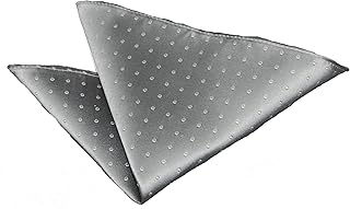 [0-STYLE.cravat] ポケットチーフ 結婚式 日本製 シルク シルバー系朱子 ドット 綺麗な艶が フォーマル 結婚/披露宴/パーティー ギフト プレゼント 入学 誕生日