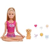 Barbie Mindful Moves lalka w stroju do jogi | z 6 trybami medytacji ze światłami, dźwiękami i muzyką; szczeniaczek z 6 a