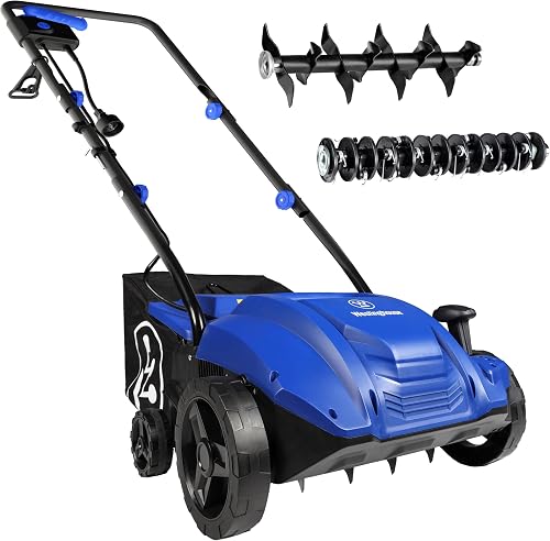 Westinghouse 13" 12-Amp 2-in-1 Electric Dethatcher and Scarifier with Collection Bag