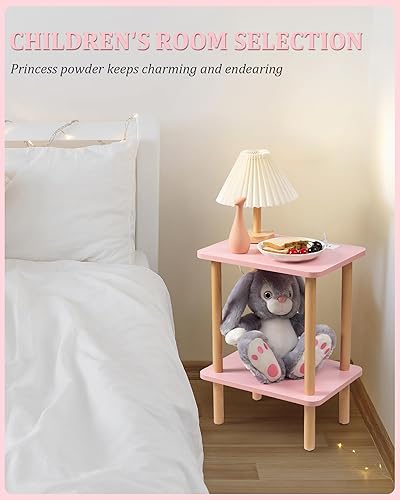 Miniatura 3 de FORAOFUR Mesa auxiliar con estación de carga, mesa auxiliar pequeña con 2 puertos USB y tomacorrientes, mesas auxiliares pequeñas para espacios