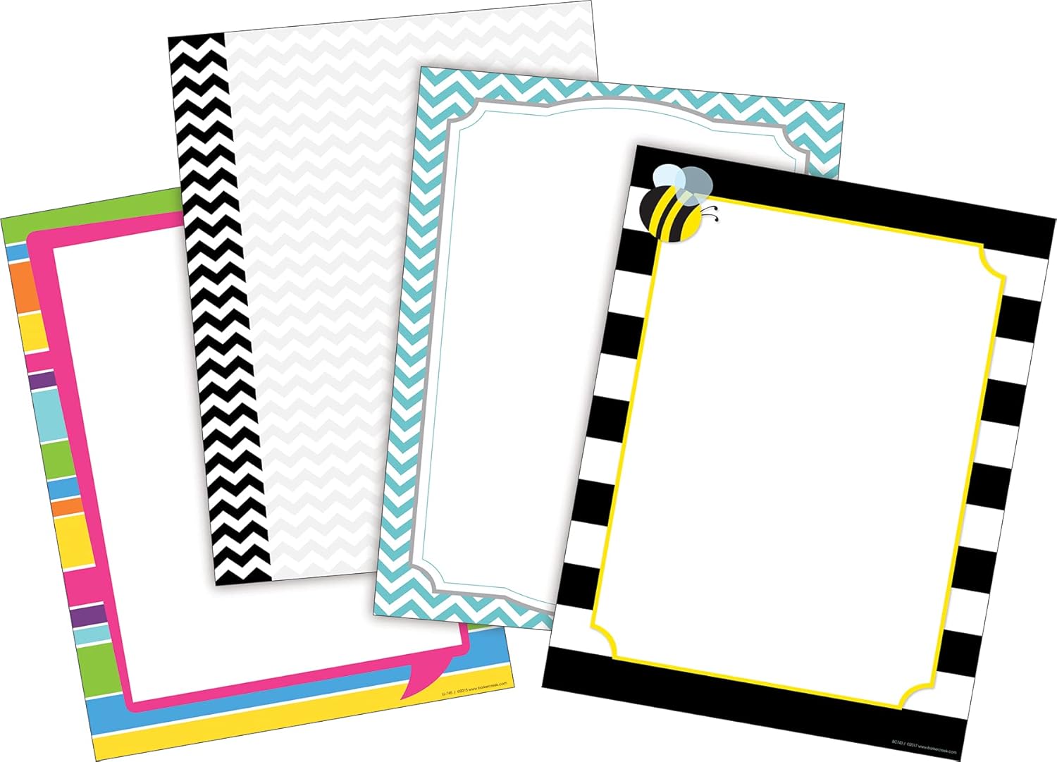 Barker Creek Designer Computer Paper Set, Chevron and Dots, 200 Sheets (50 Each of 4 Designs) of Decorative Printer Paper, Stationery in Set, 8.5” by 11”, Home, School and Office Supplies (756)