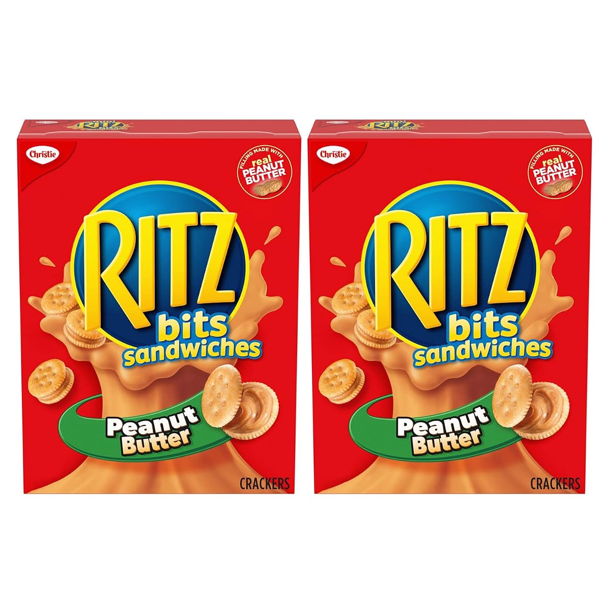 Ritz Crackers Bits Peanut Butter Sandwich Crackers, 2-Pack
