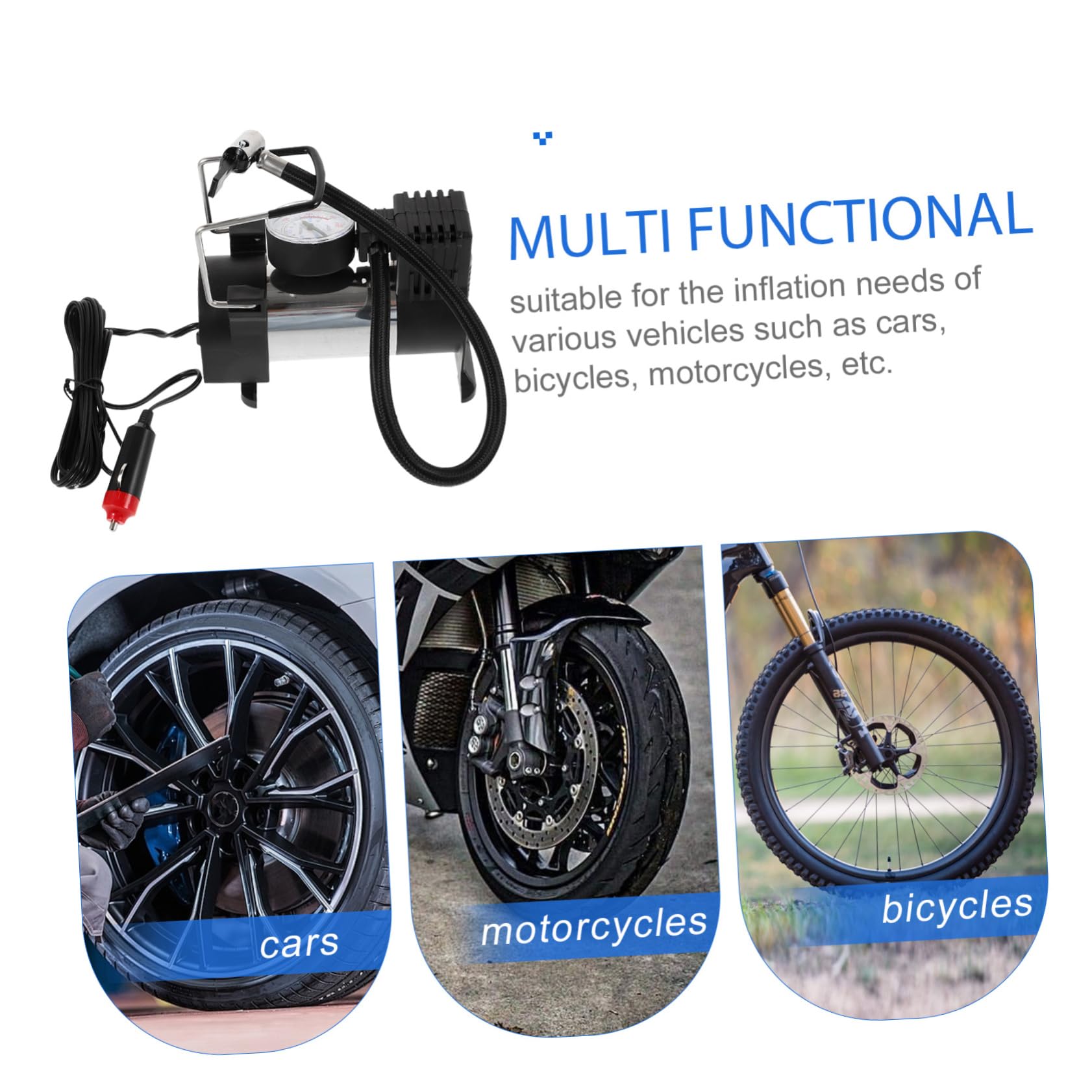Hemobllo de Automatique Psi à Air Électrique Portable pour Vélo et Gonfleur Rapide pour Urgences et Utilisation