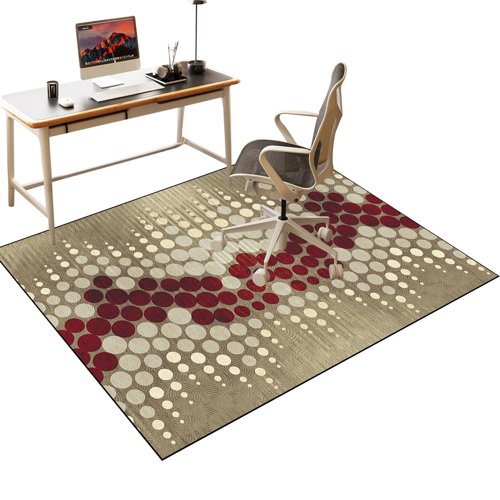 Office Chair Mat for Carpeted and Hardwood Floor, Desk Chair Mat for wooden Floors, Heavy Duty Gaming Chair Mat for Office Home, Floor Protector Mat for Rolling Chair, Computer Chair Rug 70 x 80 cm